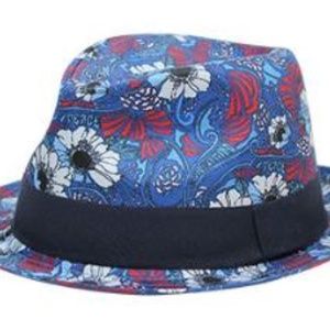 Brand New with Tag - Ben Sherman Sublimated print fedora hat - Ocean color